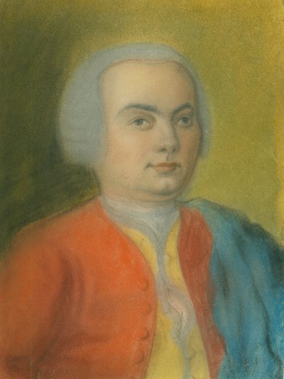 Pastel Portrait of Carl Philipp Emanuel Bach by Gottlieb Friedrich Bach